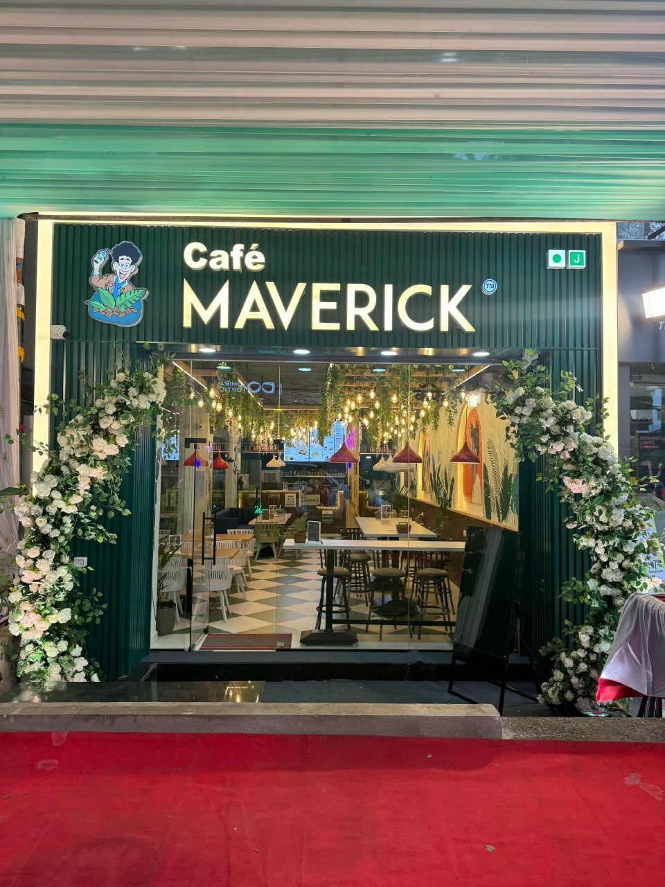 Café Maverick Kolhapur storefront, from the official menu
